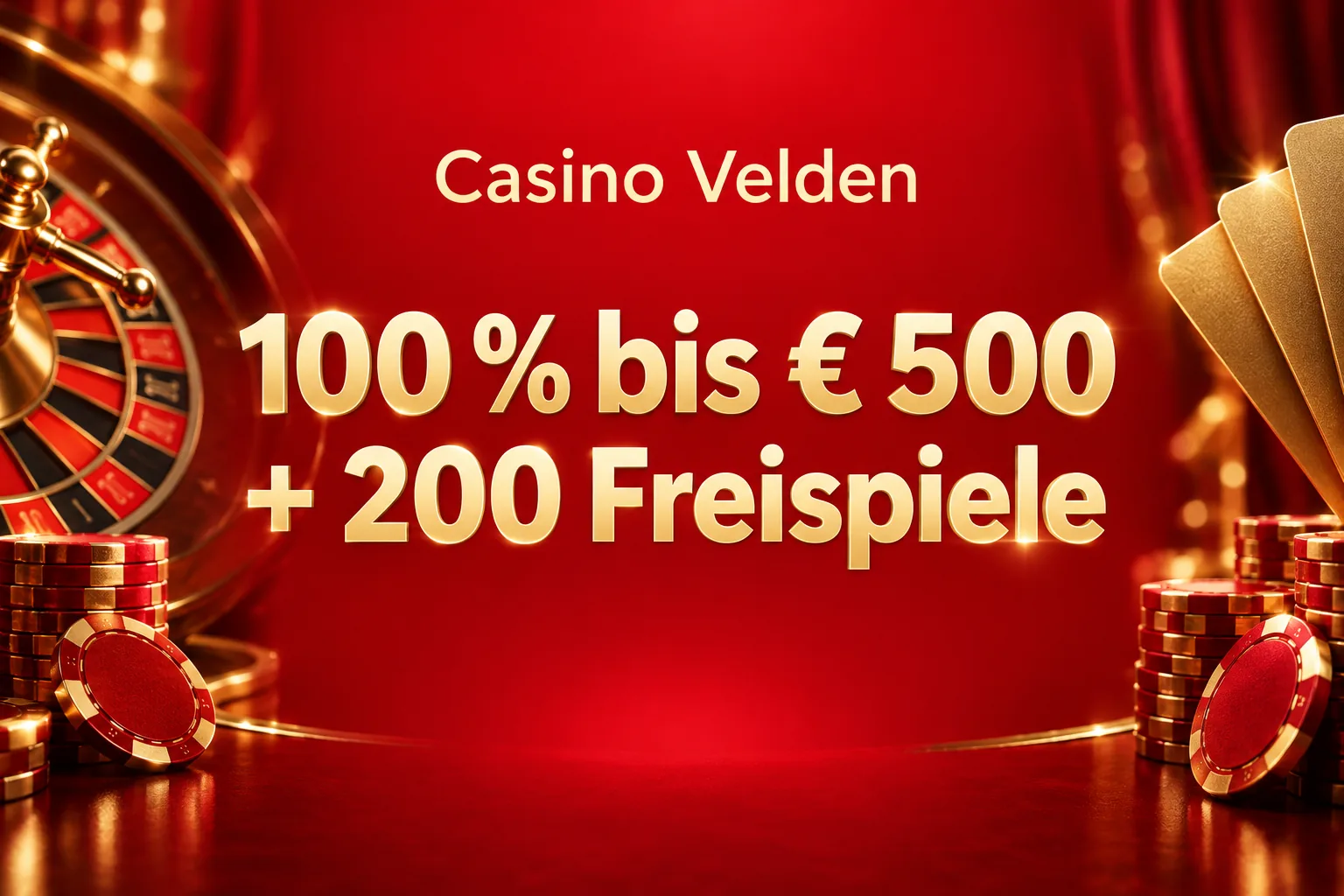 100 % bis € 500 + 200 Freispiele